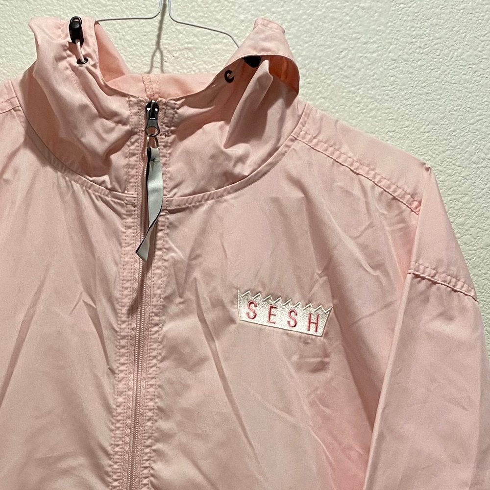 Teamsesh Pink Windbreaker Poncho Jacket Size L